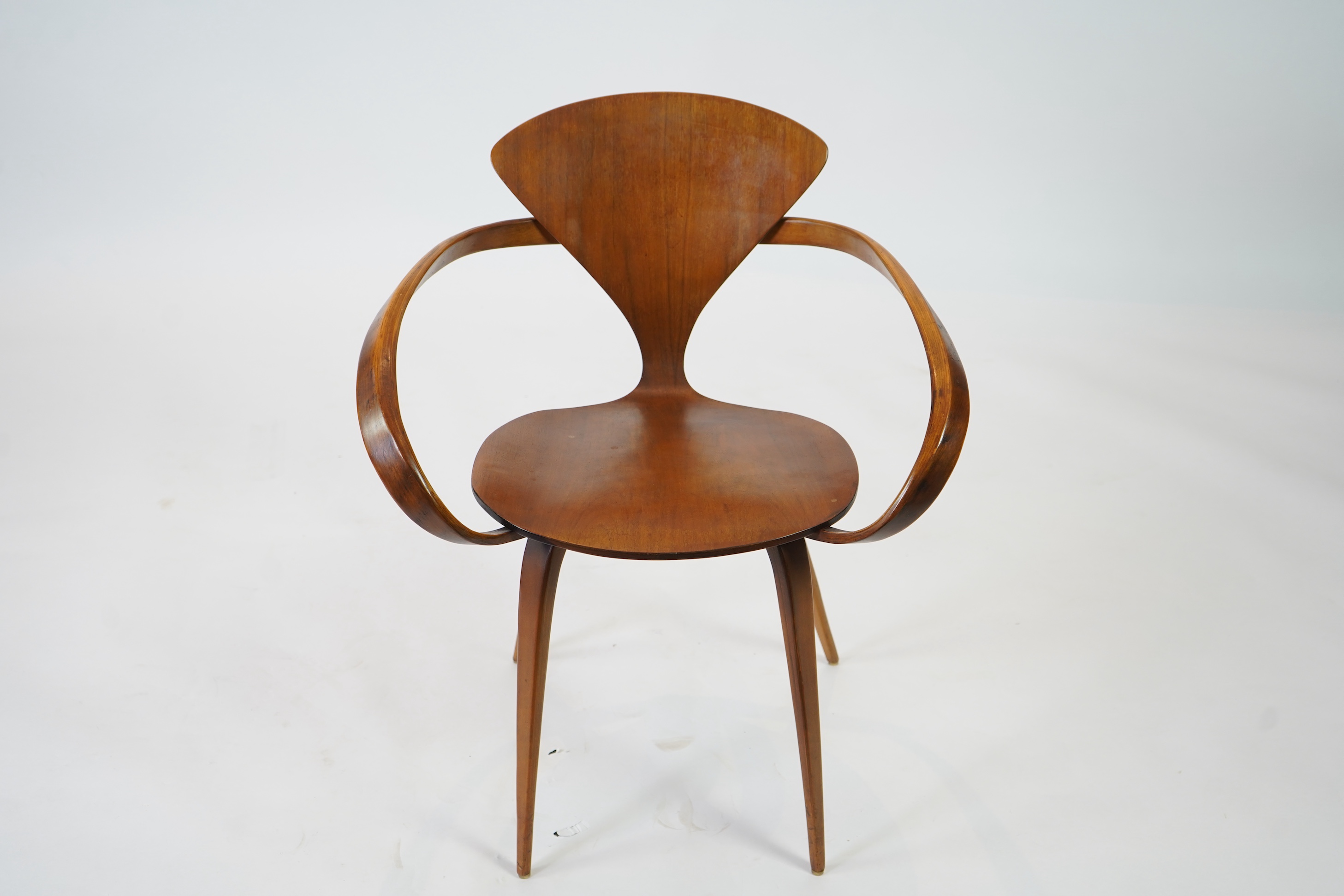 Norman Cherner (American, 1920-1987) for Plycraft (Bernardo): A set of eight plywood 'Pretzel' chairs